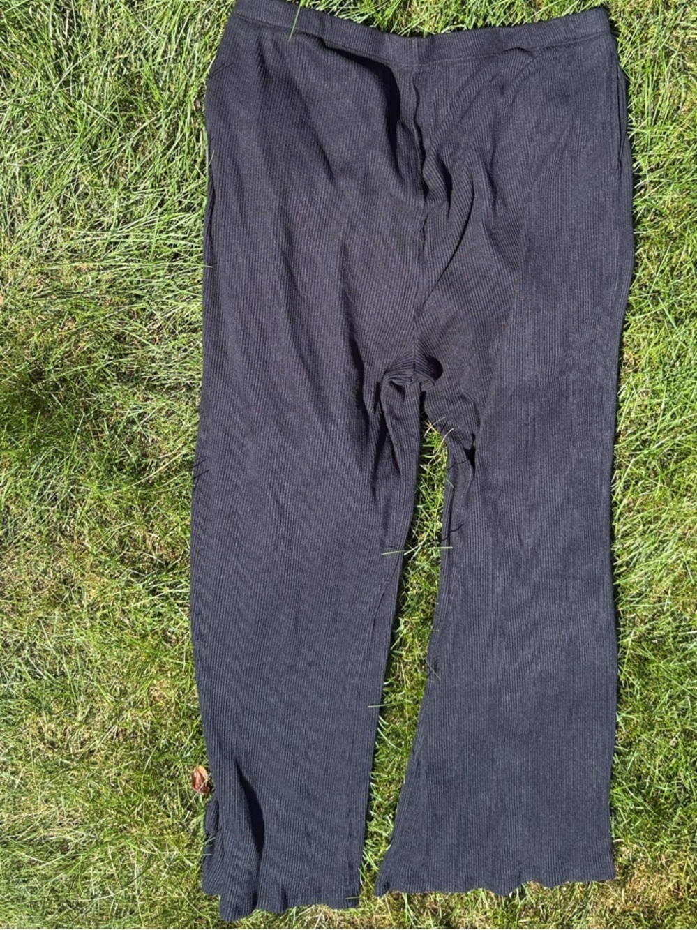 Women’s maternity Black Knit Lounge Pants with 1 tiny hole in the back as shown
